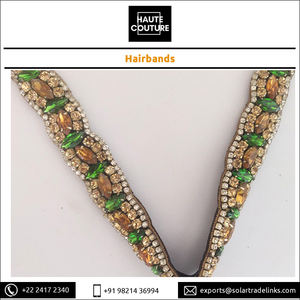 Bandeau en topaze et cristal vert, artisanal, fait à la main, pour femmes et filles, nouvelle collection - Product Image 4