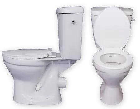 Siphonic Dual Flush S Trap Two Piece Toilet Wc Water Closet Toilet with Soft Close Seat Cover