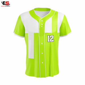 Maillot et short de baseball/softball personnalisés, entièrement sublimés, à boutons |   Unisexe, disponible en grandes tailles, respirant, séchage rapide - Product Image 5