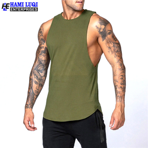 Débardeur en tricot de compression confortable et à séchage rapide grande taille pour hommes, respirant avec logo personnalisé, motif d'impression décontracté, approvisionnement OEM - Product Image 2