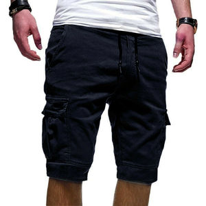 Drawstring <b>Cargo</b> Jogger Multiple Pockets Shorts Summer Leisure Pants <b>Work</b> Trousers Cotton Made in Pakistan - Product Image 2