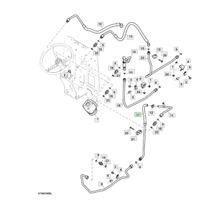 Ligne d'huile Tradella International Heavy Duty SJ12357 Compatible pour John pour tracteur Ligne en acier inoxydable fiable pour moteur - Product Image 2