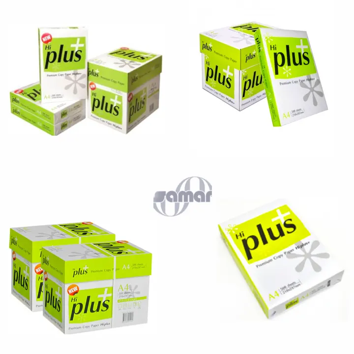 Hi Plus Fotokopier-Kopierpapier 100% Woold Pulp 80g/m² A4-Papier A4 (210*297mm) Fotokopier geräte 80G,80GSM / 75GSM / 70GSM Weiß FR