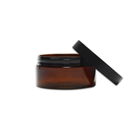 Wadah Plastik Kemasan Krim Rambut, Wadah Kosong Hewan Peliharaan Bulat 200G Amber, Lilin Rambut