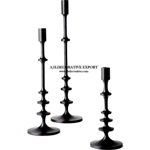 Metal <b>Gold</b> Shiny Plated <b>Candle</b> Stand Set of 3 for Living Room Decoration Unique Design Shiny Handmade <b>Candle</b> Holder <b>Pillar</b> - Product Image 4