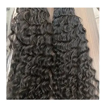 Market Price Raw Indian Temple Hair Extension Latest Deep Curly 100% Virgin Cuticle Aligned Human Hair Extension