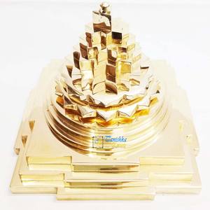 Yantra Meru Sri Yantra en laiton de style vintage, géométrique, nautique, védique, chakra Kuber, fait à la main, durable, décoration d'intérieur, cadeau en métal - Product Image 2