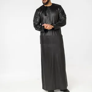 批发伊斯兰男士白色和定制颜色服装thobe阿拉伯设计daffah thobe