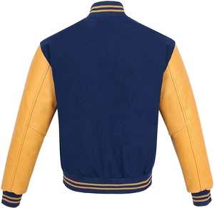 Unisex Premium Quality Varsity Jacket Wool <b>Body</b> and Leather Sleeves Baseball Letterman Style for Winter Season - Product Image 2