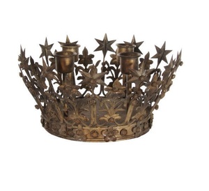 Bougeoir couronne en métal pour article décoratif - Product Image 1