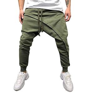 Streetwear <b>Drop</b> <b>Crotch</b> Pants Stylish Heavyweight Cotton <b>Drop</b> <b>Crotch</b> Pants for Men - Product Image 1