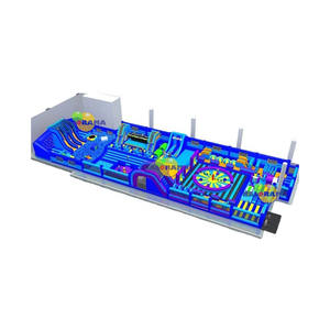Aire de jeux gonflable à thème de 1000 mètres carrés, aire de jeux extérieure amusante pour enfants - Product Image 1