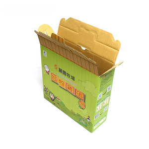 Boîtes en carton ondulé personnalisées imprimées en offset avec poignée pour biscuits, boissons et aliments - Product Image 6