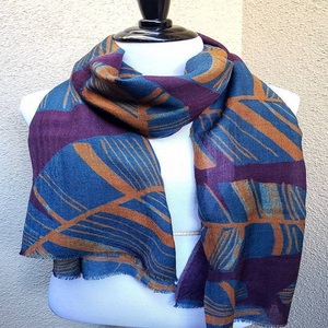 100% Wool Digital Print Scarves Shawls Winter Fashion Accessories Custom Logo Design Wholesale Women Scarf From Delhi - Product Image 4