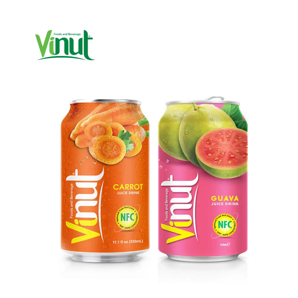 330ml Canned VINUT Frozen Carrot Passion Fruit Juice