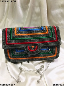 Bolso de noche de diseñador étnico hecho a mano para mujer - Product Image 2
