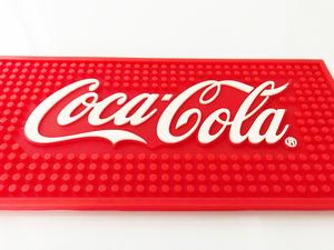 Sustainable Non-Slip PVC <b>Rubber</b> Red 23x5.5 Inches Drip Spill <b>Mat</b> Runners Coco-Cola Logo for Certified <b>Bar</b> Accessories for <b>Bars</b> - Product Image 2