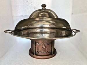 จานร้อนคู่ทำจากทองแดงเหมาะสำหรับเครื่องใช้ในงานแต่งงานเครื่องใช้ในงานเลี้ยงร้านอาหาร King International - Product Image 4