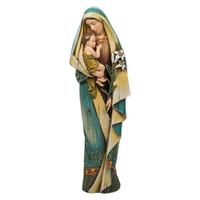 Statue religieuse en polyrésine, statue de la Vierge Marie et de l'enfant