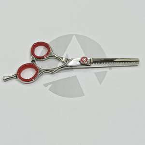 Ciseaux à effiler les cheveux en acier inoxydable 32 dents avec vis réglable et repose-doigts Ciseaux professionnels - Product Image 5