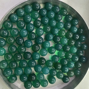 ลูกบอลกลมสีเขียวโอนิกซ์ธรรมชาติขนาด6มม. อัญมณีจากผู้ผลิตอินเดีย - Product Image 5