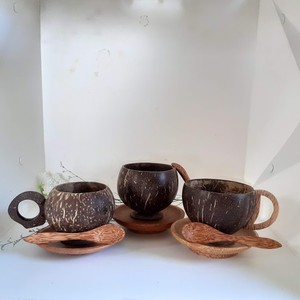 WHOLESALE HANDMADE <b>COCONUT</b> <b>CUP</b> for ICE CREAM VIETNAM/BIG SALES <b>COCONUT</b> SHELL <b>CUP</b> WITH HANDLE/TEA <b>CUP</b> <b>COCONUT</b> SHELL - Product Image 2