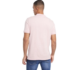 2025 Latest Design High Quality Custom style made Simple Design Blank <b>Pink</b> Short Sleeves <b>Polo</b> Collar with Stripes Plain T <b>Shirt</b> - Product Image 2