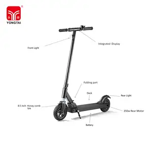 Custom OEM City Coco E Scooter Motor High Speed Limit 8 inch Fat Tire 350W 36V Brushless E Scooter