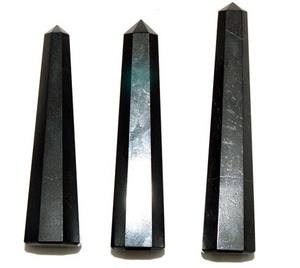Black Agate <b>Obelisk</b> <b>Rose</b> Wand Carved Healing Gemstone for Home Decoration with Love Engraving Style - Product Image 1