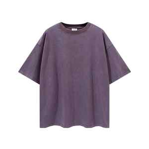 <b>Mens</b> Custom Acid Wash <b>T</b> <b>Shirt</b> Streetwear Oversized Vintage Washed With Logo OEM Manufacturer - Product Image 3