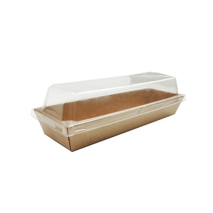 Wholesale Kraft Plastic Candy Packaging Boxes Dessert Boxes With Clear Lid