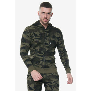 Survêtement de sport unisexe en polaire à fermeture éclair pour homme Jogging de taille supérieure pour l'hiver Ensemble deux pièces - Product Image 1