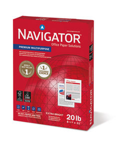 กระดาษ Navigator A4 80 แกรม กระดาษถ่ายเอกสารสำหรับงานพิมพ์หลากหลายชนิด เยื่อไม้บริสุทธิ์ 100% สีขาวเรืองแสง COBB Gsm สีเบรก คัลเลอร์ ฟอลดิ้ง - Product Image 3