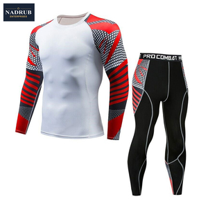<b>Compression</b> Workout Sportswear Men's Gym Suits Long Sleeve <b>Shirt</b> Pants Fitness Tight Running Set Polyester/Nylon Lightweight - Product Image 5