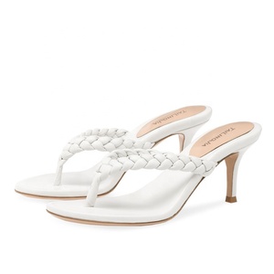 Sandali <span class=keywords><strong>Intrecciati</strong></span> da Donna Taglia Grande 2020, Ciabatte con Tacco Alto, Infradito Intrecciate - Product Image 6