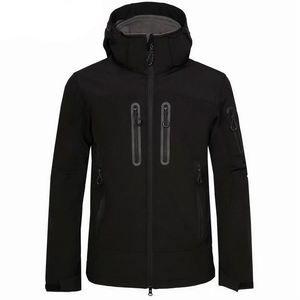 Veste softshell de grande taille pour hommes, coupe-vent, imperméable et résistant à l'usure, avec col montant pour les sports d'hiver et d'extérieur-Ski Escalade - Product Image 1