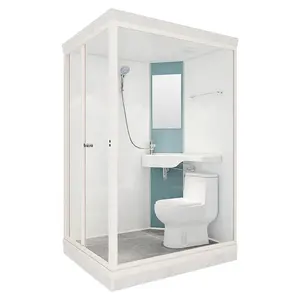 Big Sale Hotel Building Cheap Price Luxury Bathroom Pod Complete Kit Glass Window Modular Prefab Nice Complete Bathroom