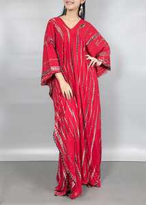 Vestido playero largo bohemio de rayón para mujer, caftán largo para playa, 2022 - Product Image 5