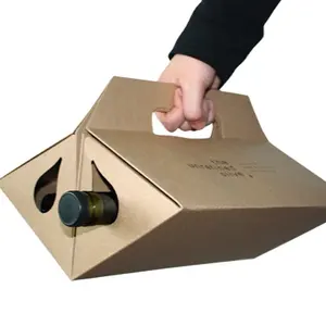 Kotak Kemasan Kaca Anggur Cetak Kustom dengan Logo