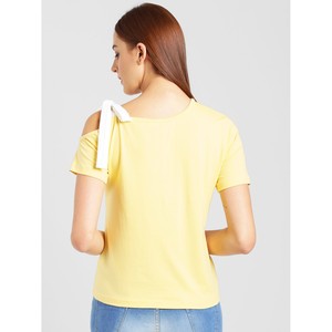 Camisetas de estilo tie de un hombro para mujer, camisas de manga corta de tela ultrasuave, estilo bonito para mujer con servicio de impresión personalizado - Product Image 2