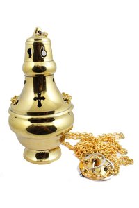 Conjunto de suministros de iglesia de latón, colgante, thurible - Product Image 3