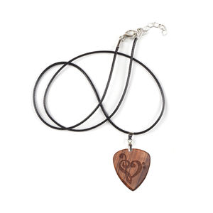 Enerinox رائعة عشاق الموسيقى هدية الغيتار باس القيثارة بليكتروم الأصلي الطبيعي جيتار خشبي اختيار حامل قلادة قلادة - Product Image 6