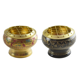 Soporte de incienso de diseño de color negro para decoración de interiores, quemador de incienso de latón con diseño de fragancia Natural, soporte para conos de incienso - Product Image 3