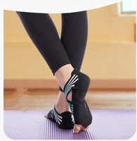 Chaussettes de randonnée respirantes antidérapantes en silicone, chaussures de yoga, pilates, chaussettes de yoga pour femmes, antidérapantes, sangles, chaussures de danse pôle
