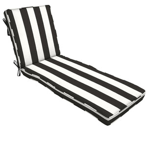 Funda de Cojín para Exteriores, Tamaño Personalizado, Rayas Blancas y Negras, Funda de Almohada Duradera, Repuestos para <span class=keywords><strong>Cojines</strong></span> de Patio - Product Image 5