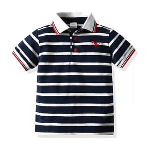Polo pour enfants de 3 à 12 ans, t-shirt à bande en coton, Boutique, 2021 - Product Image 6