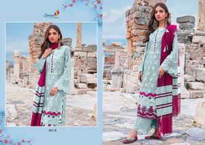 Bộ Com Lê Salwar Kameez Làm Việc Với Vải Chiffon Dupatta Cho Phụ Nữ Pakistan Bộ Đồ Cotton Phong Cách Pakistan Ấn Độ Với Chikan Kari - Product Image 5