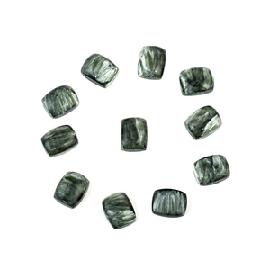 Pierre précieuse séraphinite rectangulaire naturelle 5X3mm Cabochon en vrac coupé naturel fait à la main en forme de rectangle fabrication de bijoux en pierre - Product Image 1
