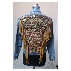 Chaqueta bordada de mezclilla, hecha a mano, chaqueta Banjara - Product Image 3
