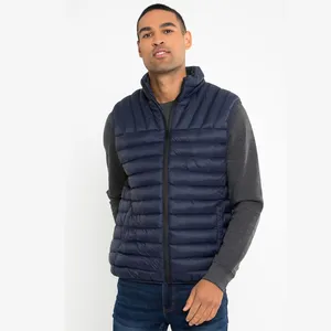 Embroidery Logo customize men winter puffer jackets coat New Fashion wholesale padded warm Style men puffer Jacket vest